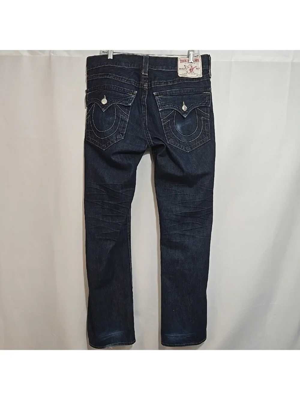 Vintage True Religion Ricky Jeans Mens Size 33 (36/34.5) Flap Pockets Faded USA